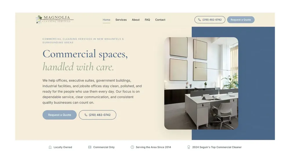 Magnolia Cleaning Services website