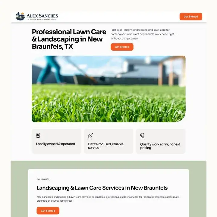 Website design mockup on a laptop