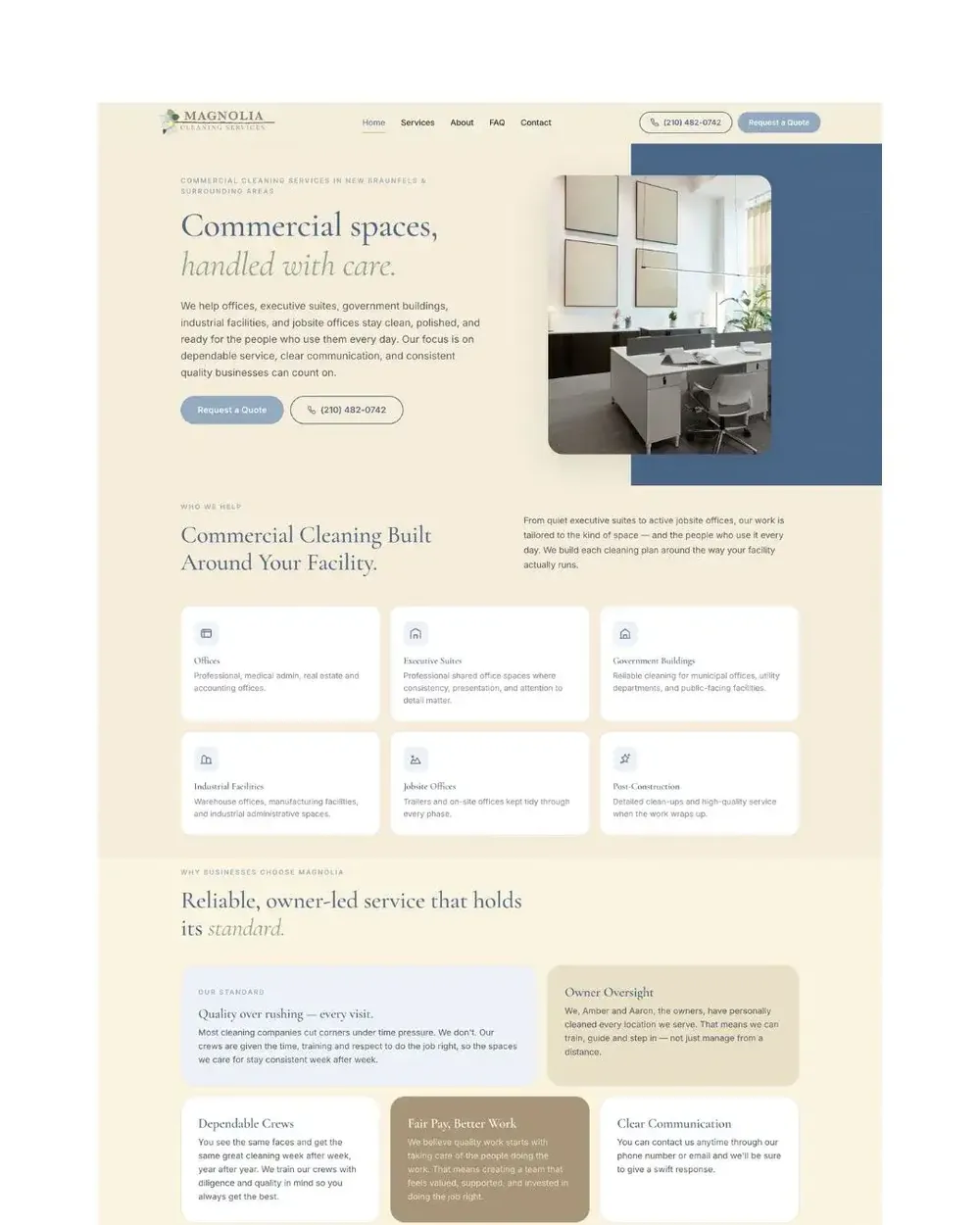 Magnolia Cleaning — a real home service site we built