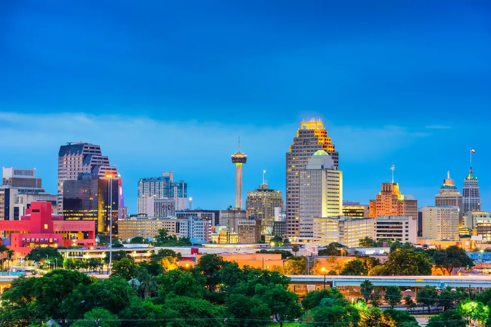 San Antonio skyline at dawn